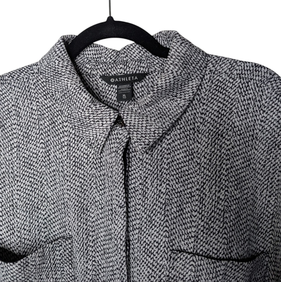 Athleta Gray Button Down Shirt / Shacket for Women - Picture 5 of 7